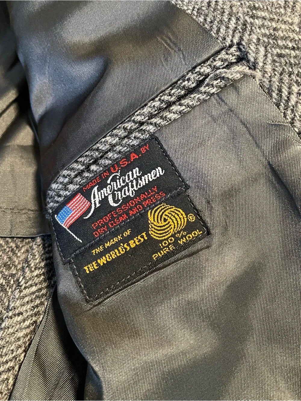 Ira Michael Jacket Blazer Sports Coat Tweed 40R Wool Made In USA Gray Classic